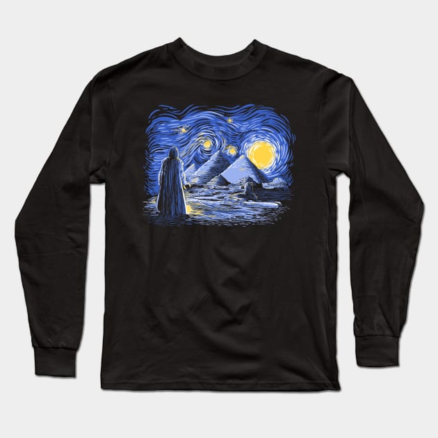 Starry Knight Long Sleeve T-Shirt by Zascanauta